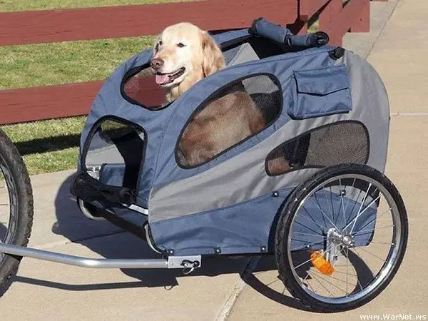 reboque de bicicleta para o cão