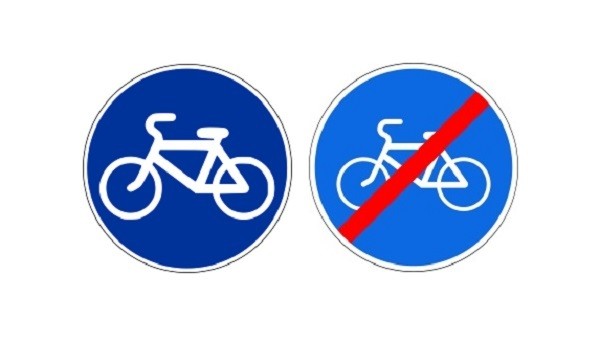 uma proibição do tráfico de bicicletas