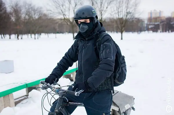 roupa de ciclista de inverno